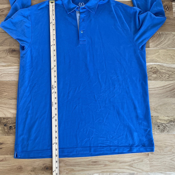 Mens BUGATCHI Uomo Royal Blue Long Sleeve Polo sz XL Modal Rayon - Picture 6 of 6